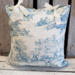 CUSCINO TOILE DE JOUY AZZURRO