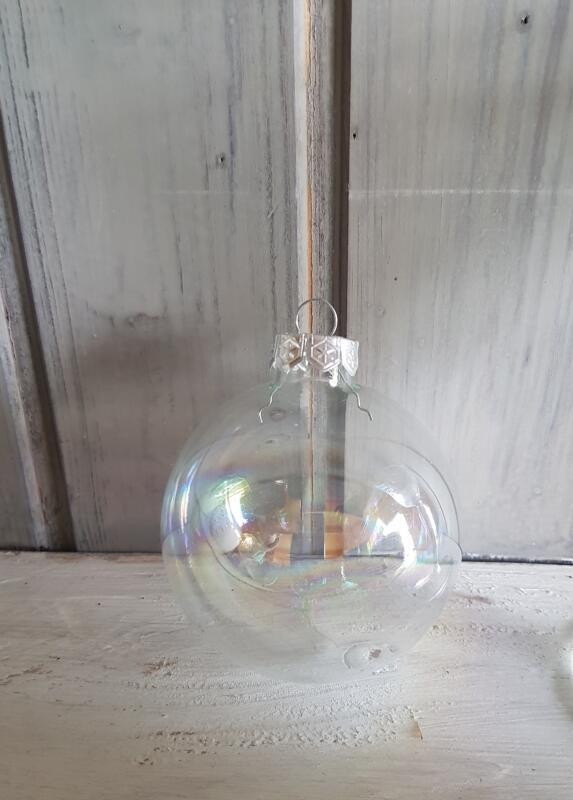 PALLA DI NATALE VETRO TRASPARENTE