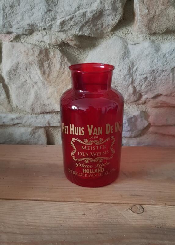 VASO IN VETRO ROSSO