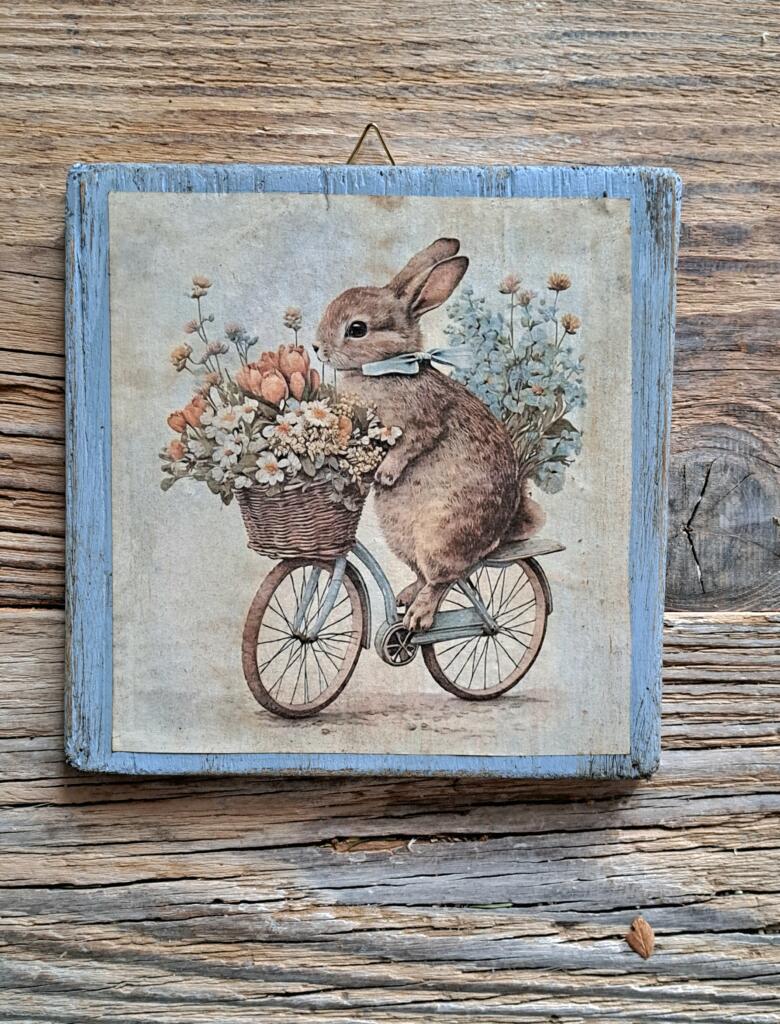 Magnolia - Country & Brocante - QUADRETTO CONIGLIETTO AZZURRO 1 QUADRETTO CONIGLIETTO AZZURRO