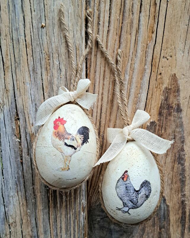 OVETTO BIANCO GALLO E GALLINA
