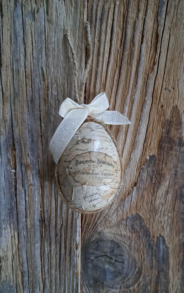 Magnolia - Country & Brocante - OVETTO CON CARTA MANOSCRITTA 1 OVETTO CON CARTA MANOSCRITTA