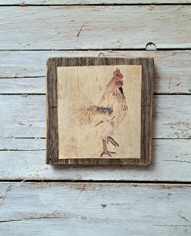 QUADRETTO CON GALLO
