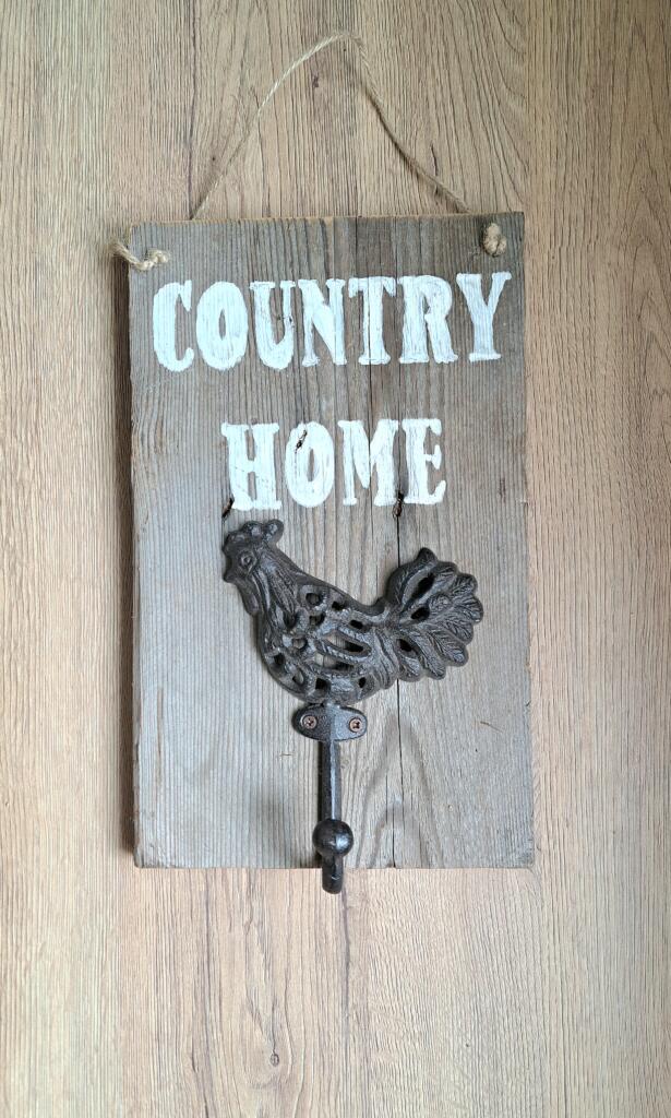 Magnolia - Country & Brocante - TARGHETTA COUNTRY HOME CON GANCIO 1 TARGHETTA COUNTRY HOME CON GANCIO