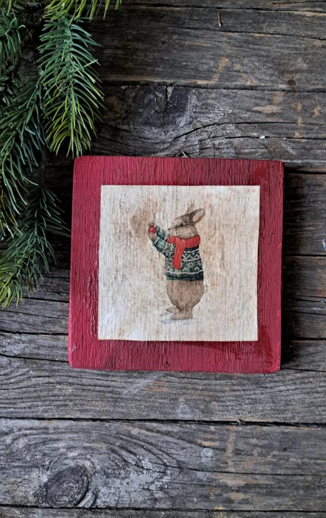 Magnolia - Country & Brocante - QUADRETTO NATALE ROSSO 1 QUADRETTO NATALE ROSSO