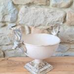 VASO IN METALLO A COPPA TESTE DI CERVO