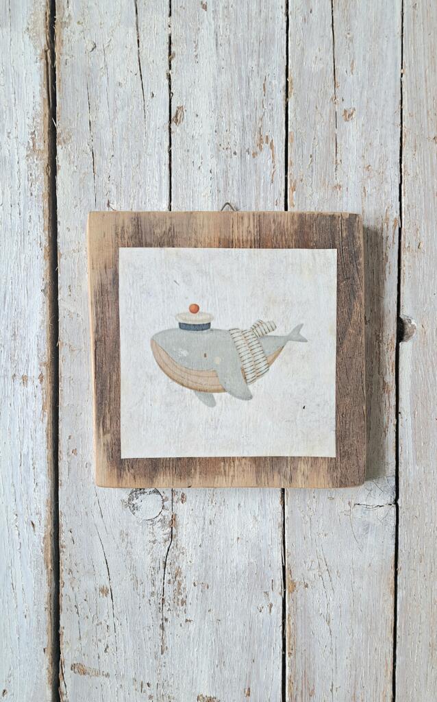 Magnolia - Country & Brocante - QUADRETTO BALENA 1 QUADRETTO BALENA