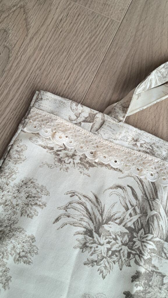 Magnolia - Country & Brocante - BORSA SHOPPER TOILE DE JOUY BEIGE 2 BORSA SHOPPER TOILE DE JOUY BEIGE - immagine 2