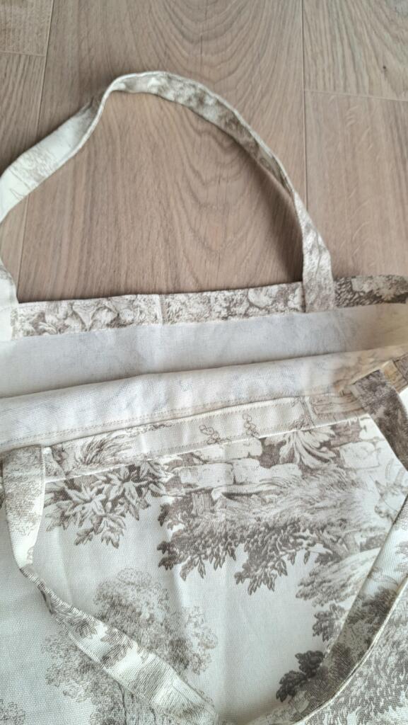 Magnolia - Country & Brocante - BORSA SHOPPER TOILE DE JOUY BEIGE 3 BORSA SHOPPER TOILE DE JOUY BEIGE - immagine 3