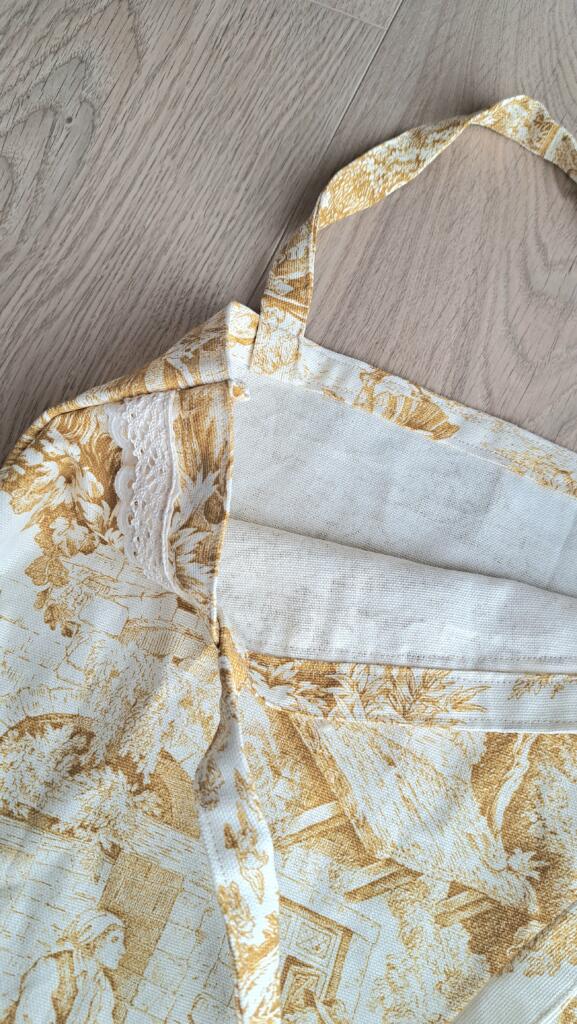 Magnolia - Country & Brocante - BORSA SHOPPER TOILE DE JOUY OCRA 2 BORSA SHOPPER TOILE DE JOUY OCRA - immagine 2
