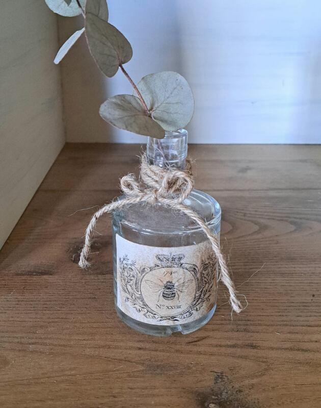 BOTTIGLIA IN VETRO DECORATA A MANO