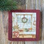 QUADRETTO NATALE ROSSO