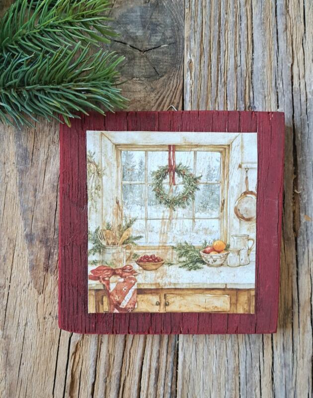 QUADRETTO NATALE ROSSO