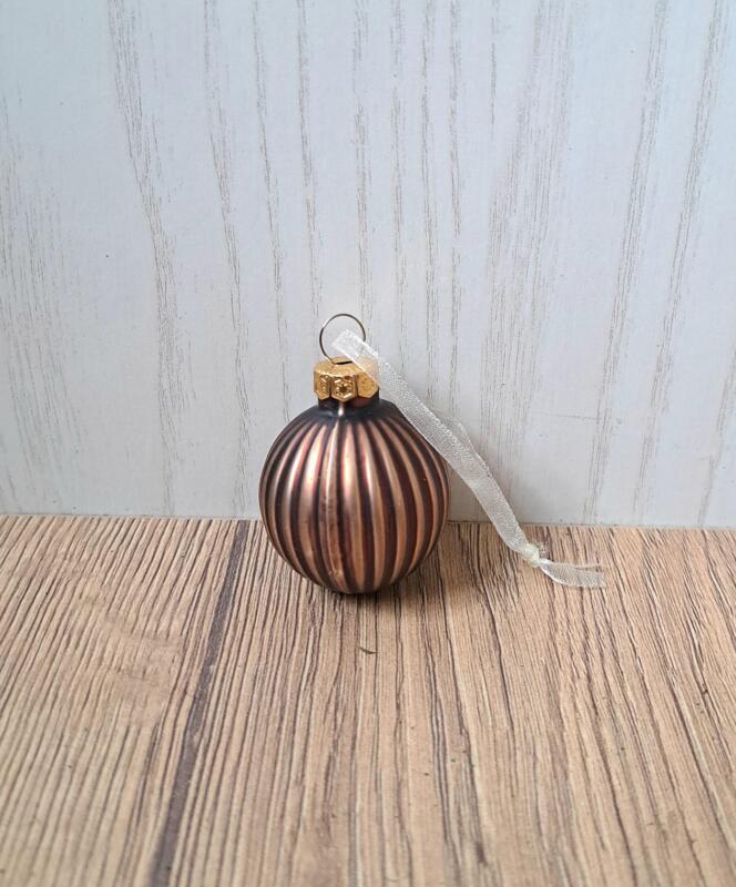 MINI PALLINA DI NATALE IN VETRO MARRONE