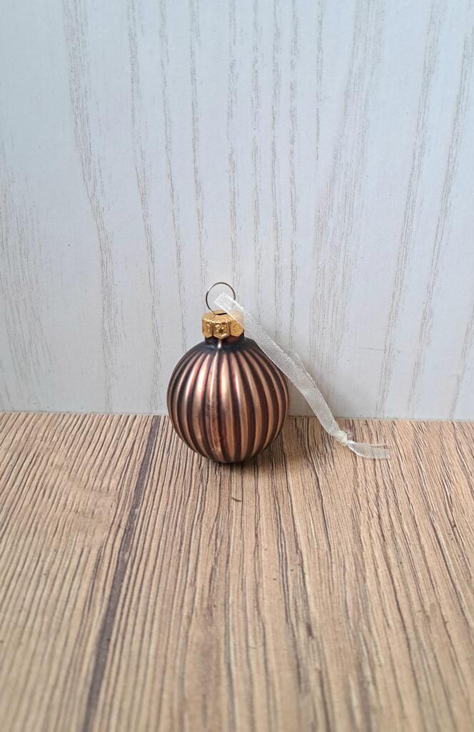 Magnolia - Country & Brocante - MINI PALLINA DI NATALE IN VETRO MARRONE 1 MINI PALLINA DI NATALE IN VETRO MARRONE