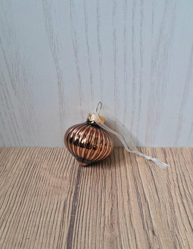 MINI PALLINA DI NATALE IN VETRO MARRONE