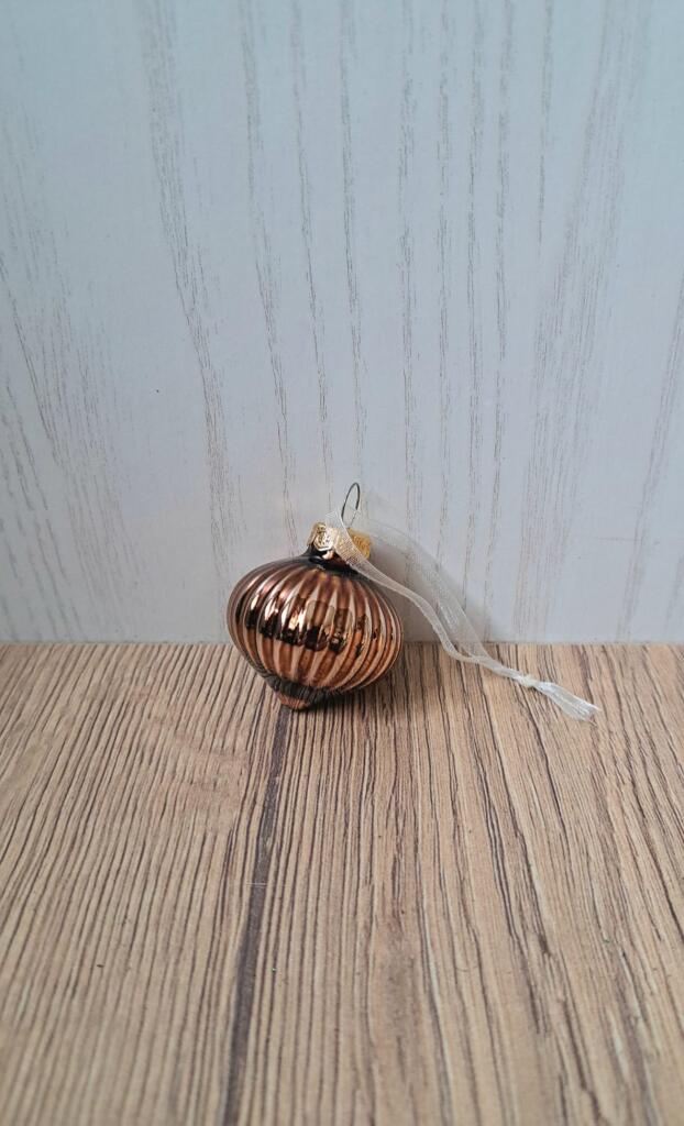 Magnolia - Country & Brocante - MINI PALLINA DI NATALE IN VETRO MARRONE 1 MINI PALLINA DI NATALE IN VETRO MARRONE