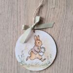 DECORAZIONE IN LEGNO CON CONIGLIO