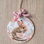 DECORAZIONE IN LEGNO CON CONIGLIO