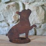 BULLDOG FRANCESE IN FERRO ARRUGINITO