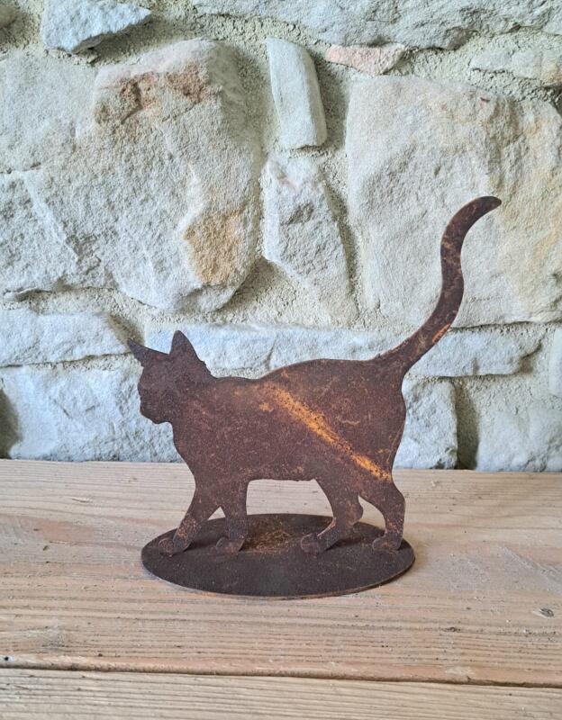 GATTO IN FERRO ARRUGINITO