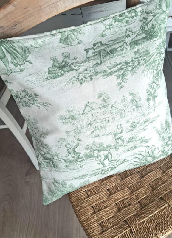 CUSCINO TOILE DE JOUY VERDE