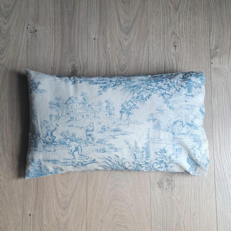 CUSCINO TOILE DE JOUY AZZURRO RETTANGOLARE