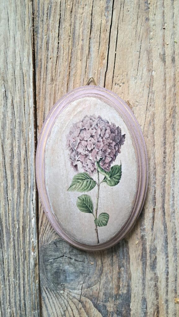 Magnolia - Country & Brocante - QUADRETTO IN LEGNO ORTENSIA 1 QUADRETTO IN LEGNO ORTENSIA