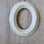 VECCHIA CORNICE OVALE BIANCA