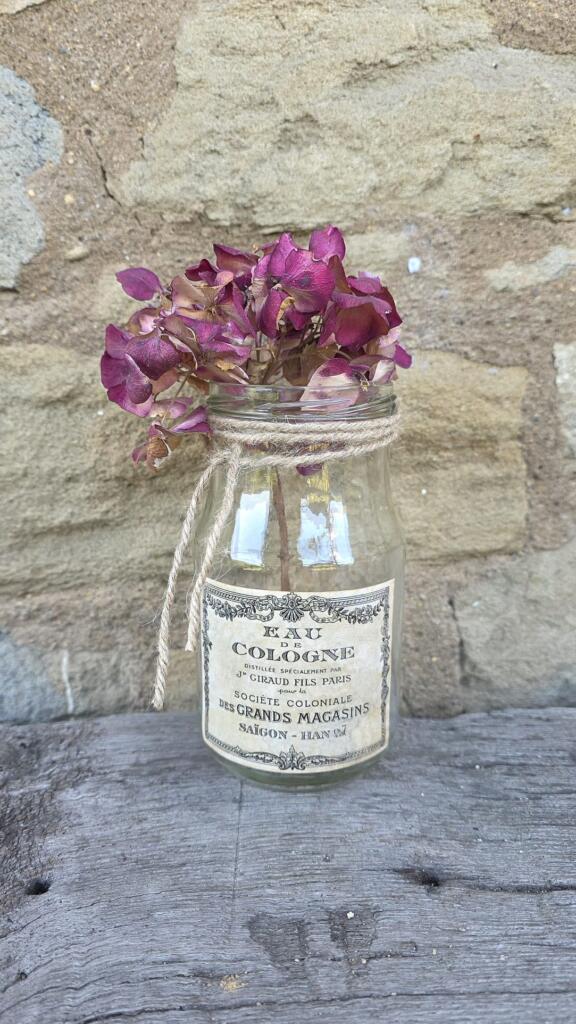 Magnolia - Country & Brocante - VASO IN VETRO DECORATO A MANO 1 VASO IN VETRO DECORATO A MANO