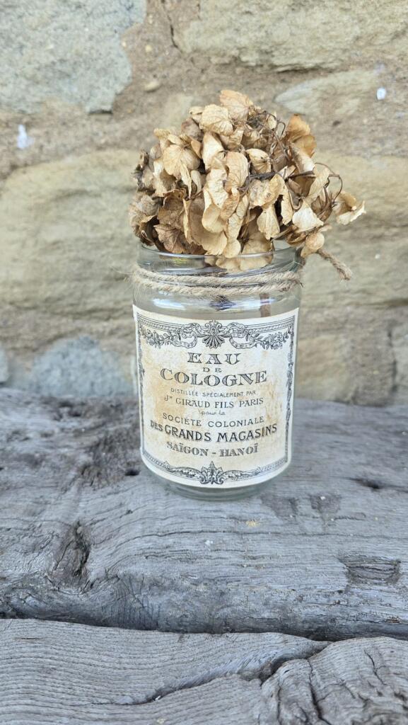 Magnolia - Country & Brocante - VASO IN VETRO DECORATO A MANO 1 VASO IN VETRO DECORATO A MANO